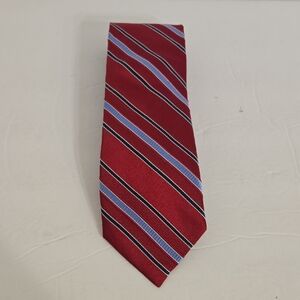 Michael Kors Red and Blue Striped Tie